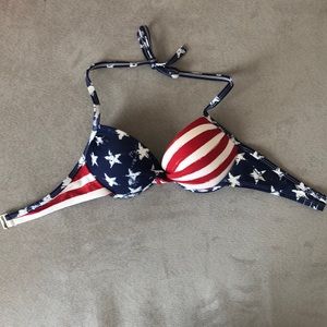American flag swim suit top